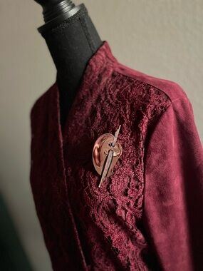 Copper Sculptural Brooch of Painter’s Tools